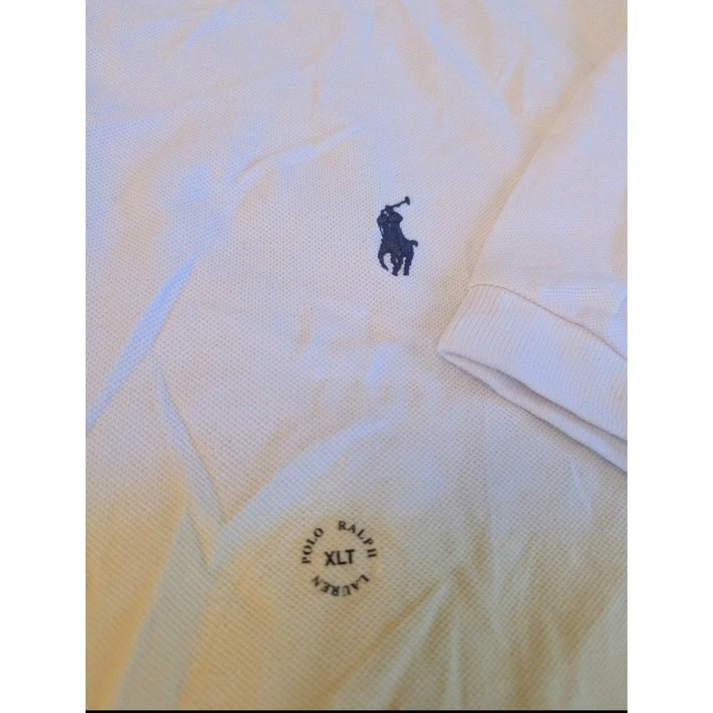 Polo Ralph Lauren Men's Classic Fit Dip Dye Polo White Yellow Green Blue XLT